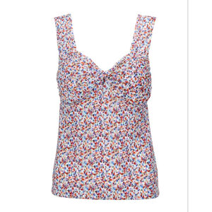 Women's CAbi Multi-Color Bustier Tank Top #6314 Size L EUC